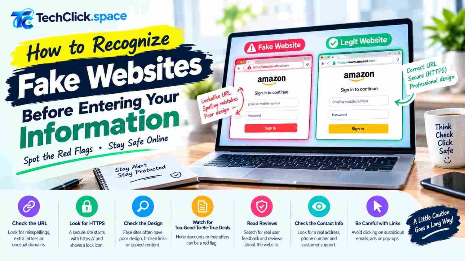 How to Recognize Fake Websites Before Entering Your Information